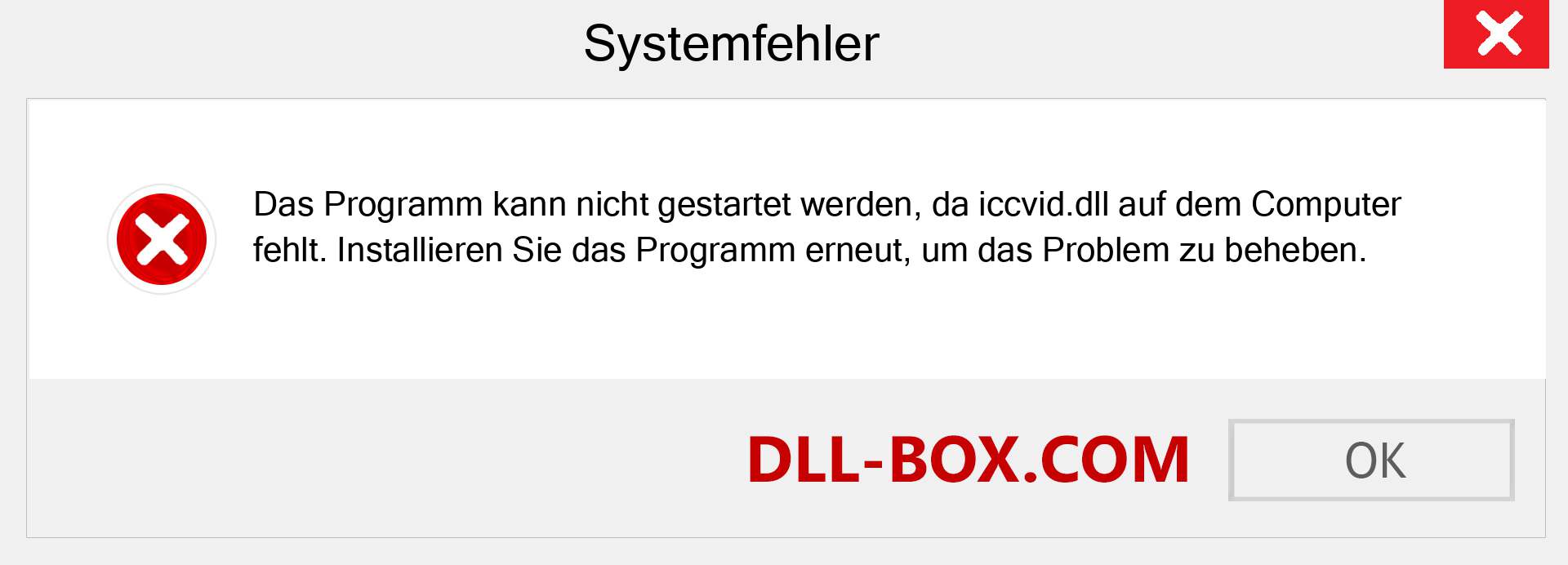 iccvid.dll-Datei fehlt?. Download für Windows 7, 8, 10 - Fix iccvid dll Missing Error unter Windows, Fotos, Bildern